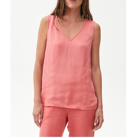 Michael Stars Tops - Michael Stars Pink Candace Blouse V-Neck Tank Top Pink Coral Sz Extra Small NEW